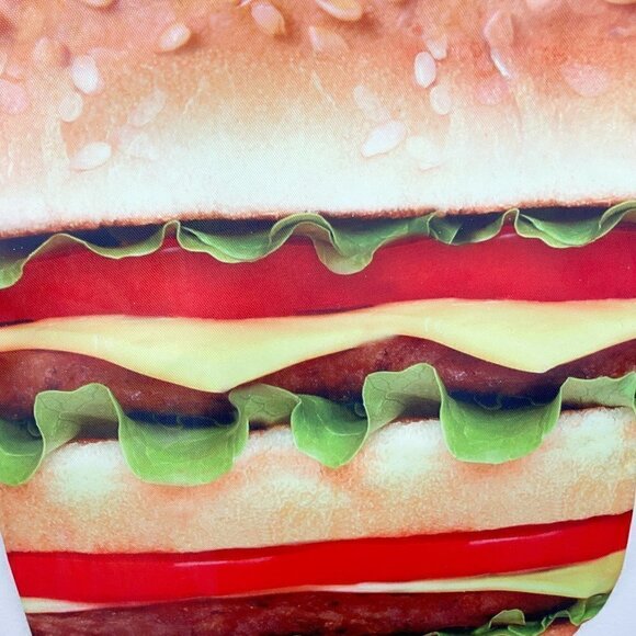 Fries Over Guys Hamburger Vinyl Double Handle Tote Bag - Picture 4 of 6